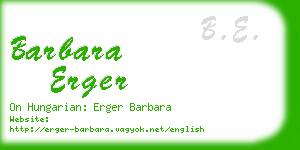 barbara erger business card